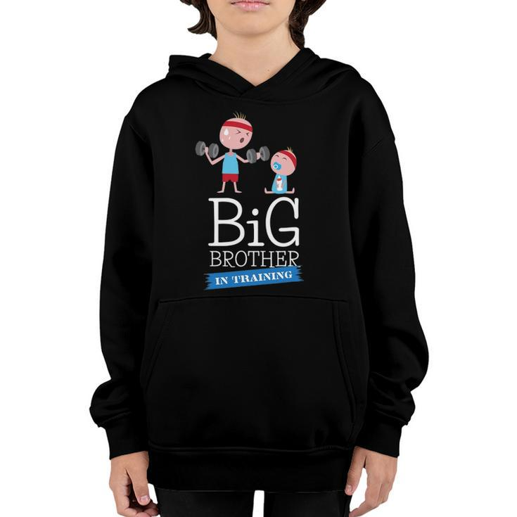 Cute Toddler Big Brother In Training Funny  For Boys Youth Hoodie