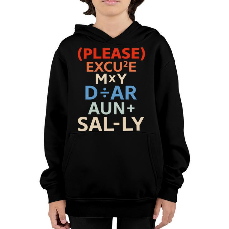 Funny Please Excuse My Dear Aunt Sally Lovers Math Youth Hoodie