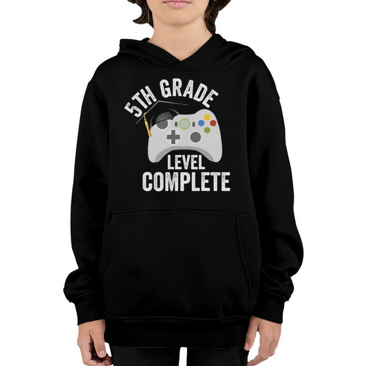 Gamer Level Complete Class Of 2022 5Th Grade Graduation Youth Hoodie