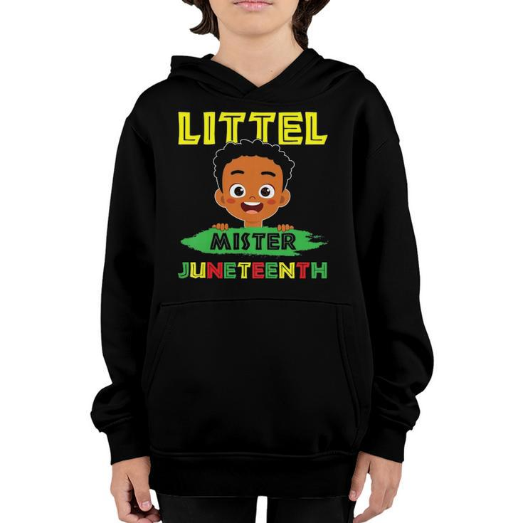 Kids Little Mister Juneteenth Boys Kids Toddler Baby Youth Hoodie