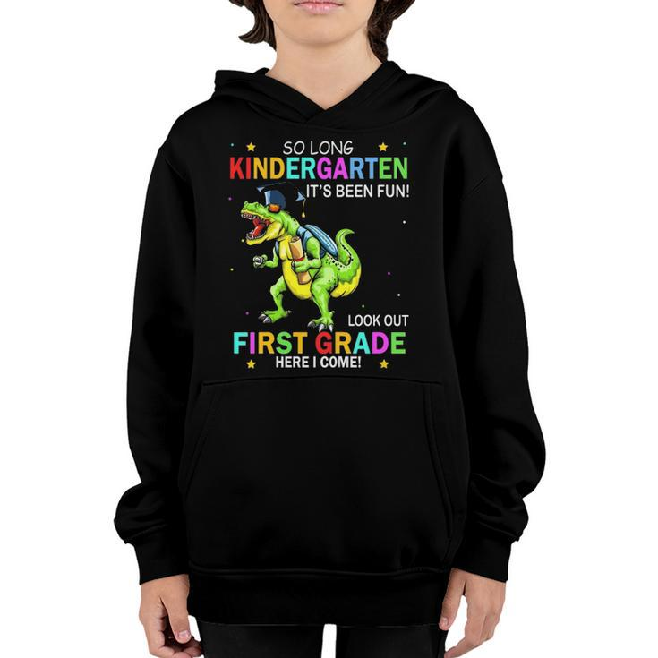 Kids So Long Kindergarten Graduation Class 2022 Dinosaur Kids Youth Hoodie