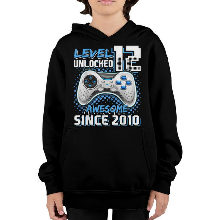 Level 12 Unlocked Awesome 2010 Video Game 12Th Birthday  V2 Youth Hoodie