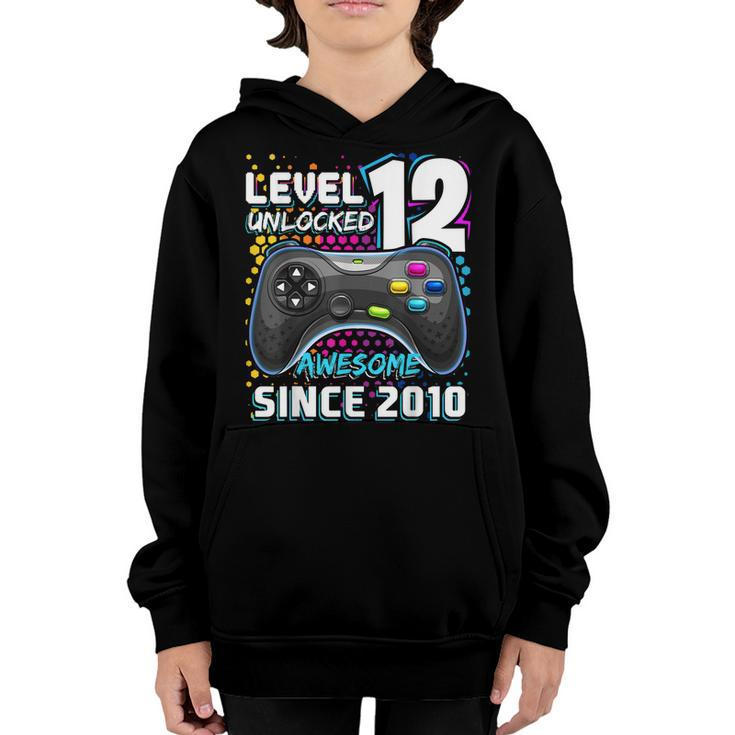 Level 12 Unlocked Awesome 2010 Video Game 12Th Birthday  V3 Youth Hoodie