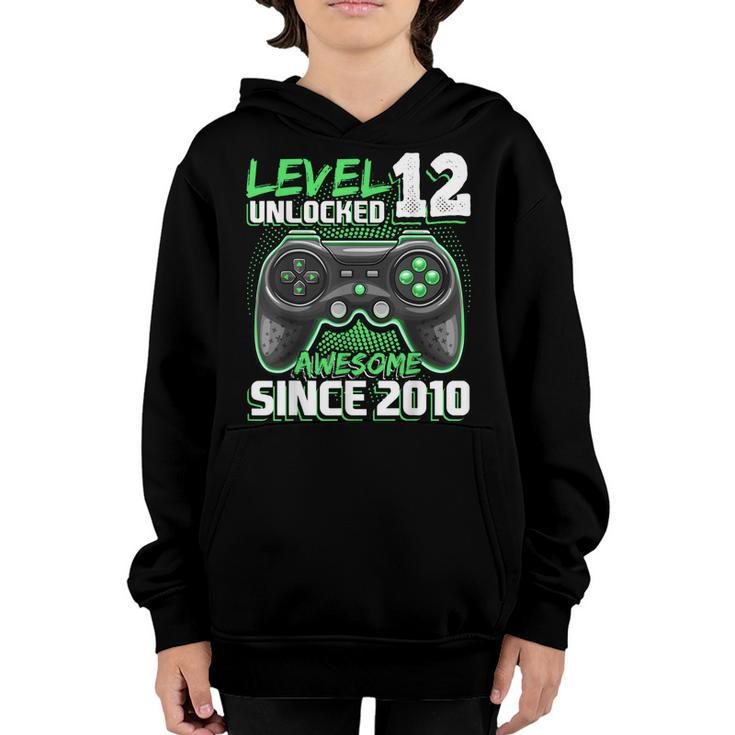 Level 12 Unlocked Awesome 2010 Video Game 12Th Birthday  V7 Youth Hoodie