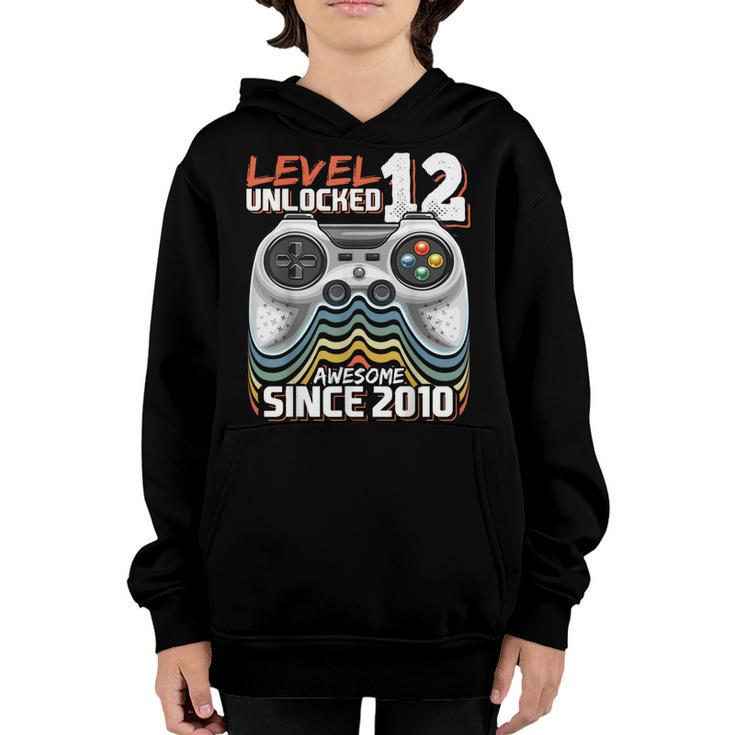 Level 12 Unlocked Awesome 2010 Video Game 12Th Birthday  V8 Youth Hoodie