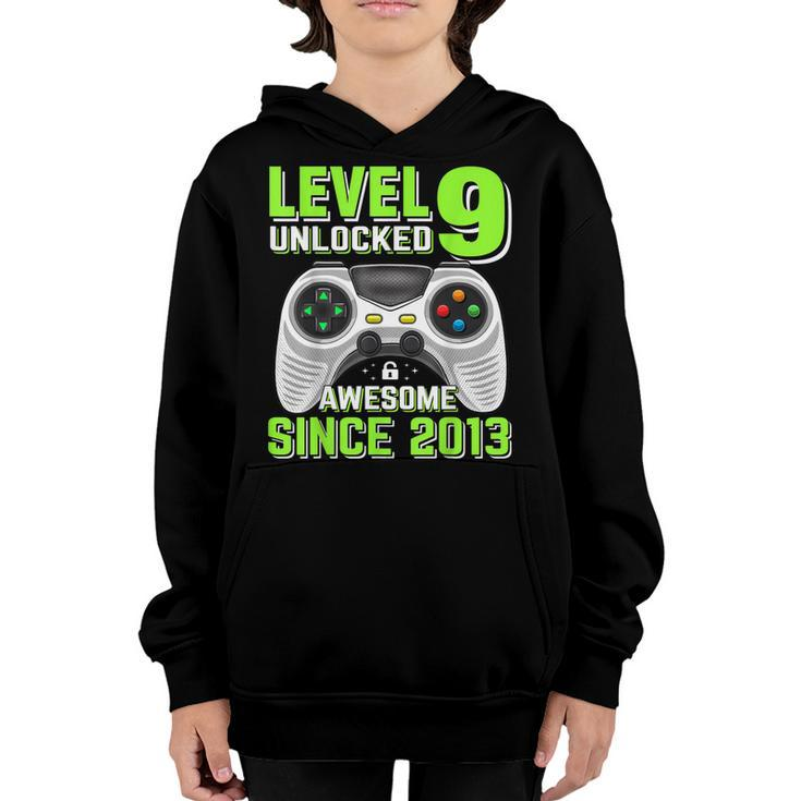 Level 9 Unlocked Awesome 2013 Video Game 9Th Birthday Boy  V3 Youth Hoodie