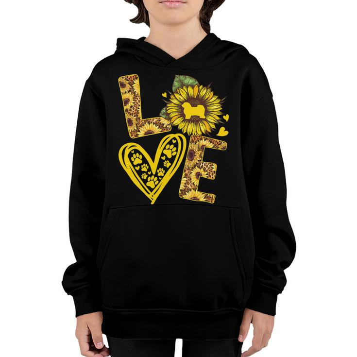 Love Havanese Sunflower Funny Dog Lover Youth Hoodie