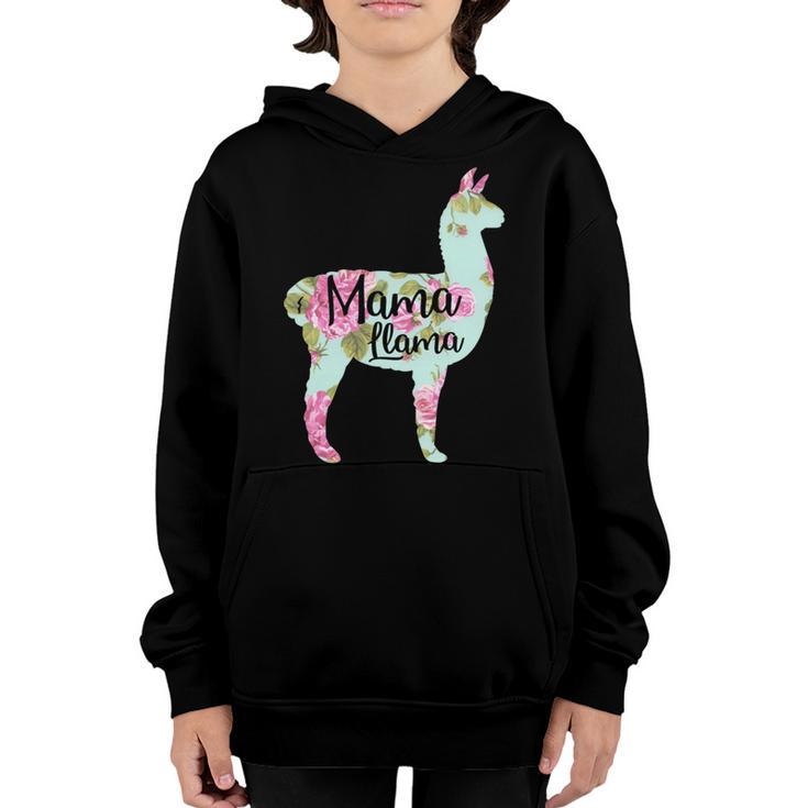 Mama Llama Floral V2 Youth Hoodie