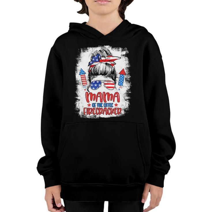Mama Of The Little Firecracker 4Th Of July For Mom Youth Hoodie