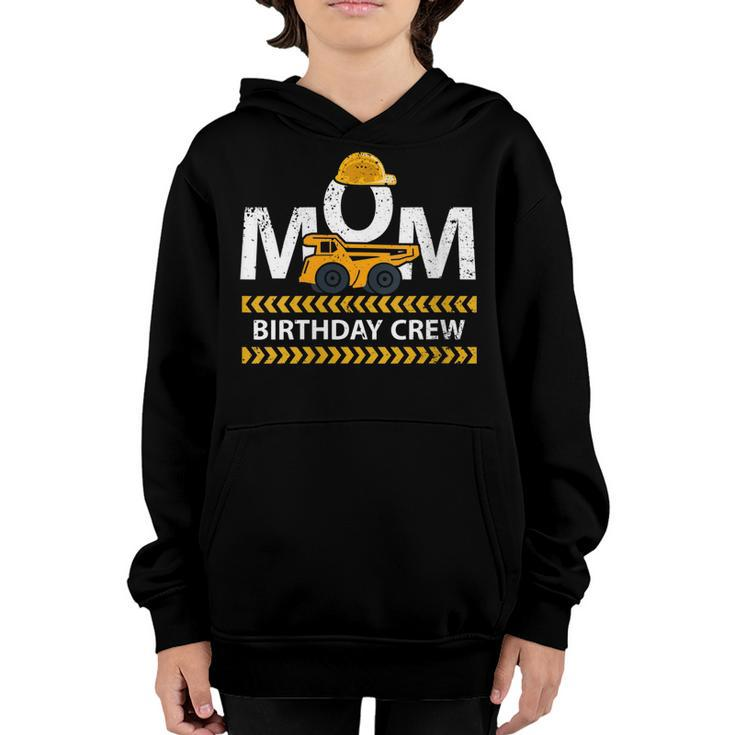 Mom Birthday Crew Construction Birthday Party Supplies   Youth Hoodie