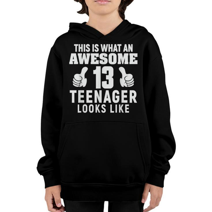 Nager Birthday 13 Years Old 13Th B-Day Funny Quote  Youth Hoodie