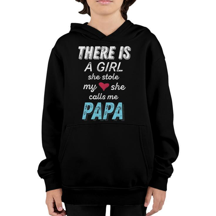Papa Gifts From Daughter She Stole My Heart Youth Hoodie