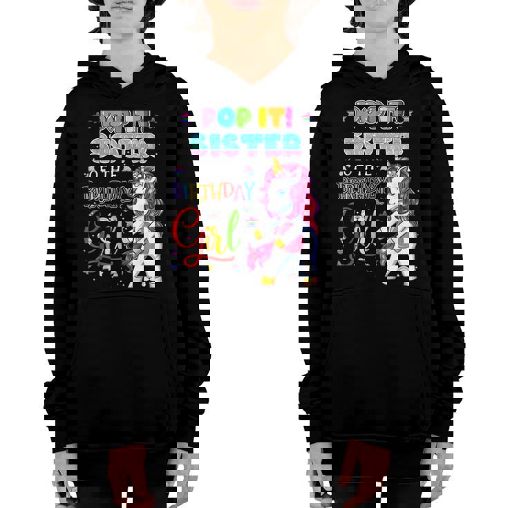 Pop It Sister Of The Birthday Girl Fidget Family Matching  Youth Hoodie