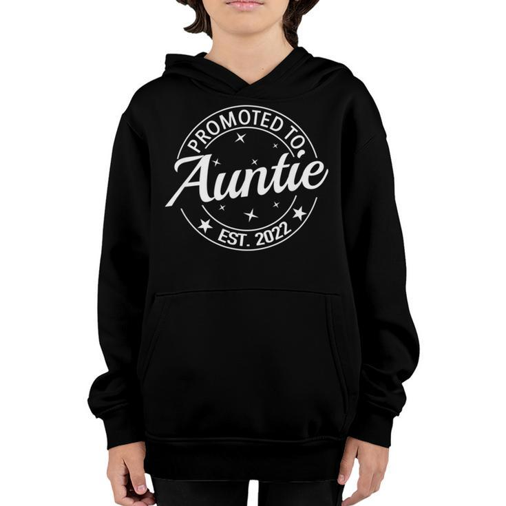 Promoted To Auntie Est 2022  Youth Hoodie