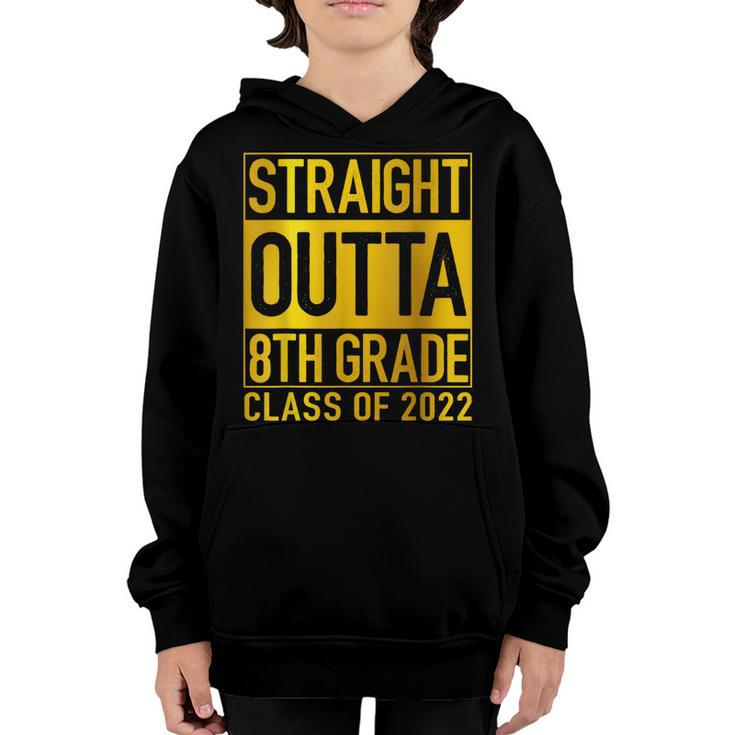 Straight Outta 8Th Grade Graduation 2022 Class Eighth Grade  V3 Youth Hoodie