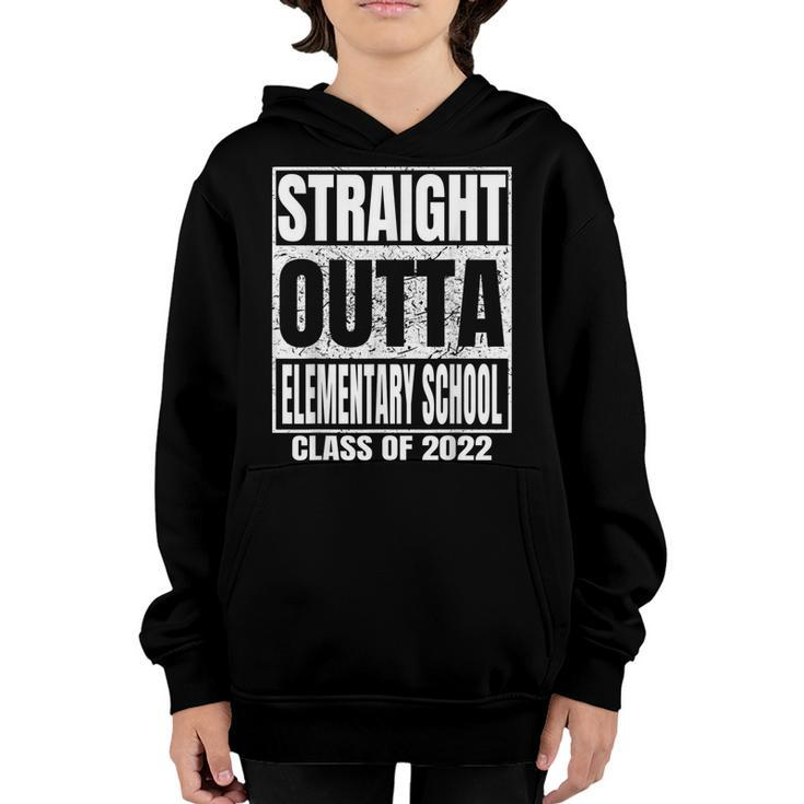 Straight Outta Elementary School Graduation Class 2022 Funny  Youth Hoodie