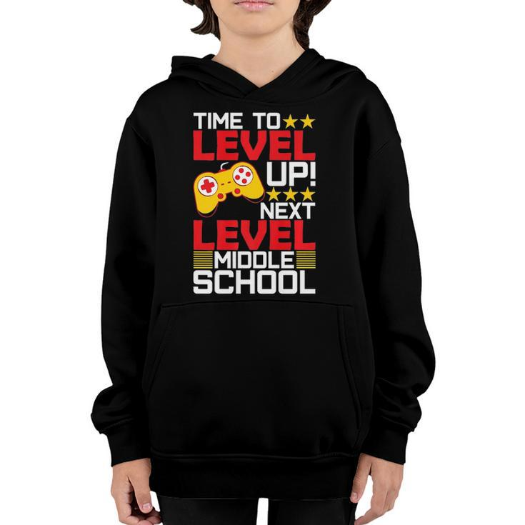 Time To Level Up Middle School Video Gamer Graduation  Youth Hoodie