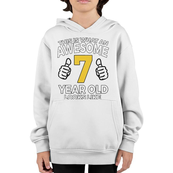 Kids 7Th Birthday Gift For Awesome 7 Years Old Boys Youth Hoodie