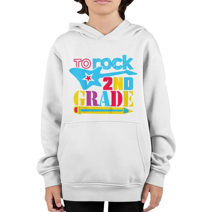 Kids Ready To Rock Second Grade  2Nd Grade Back To School  Youth Hoodie