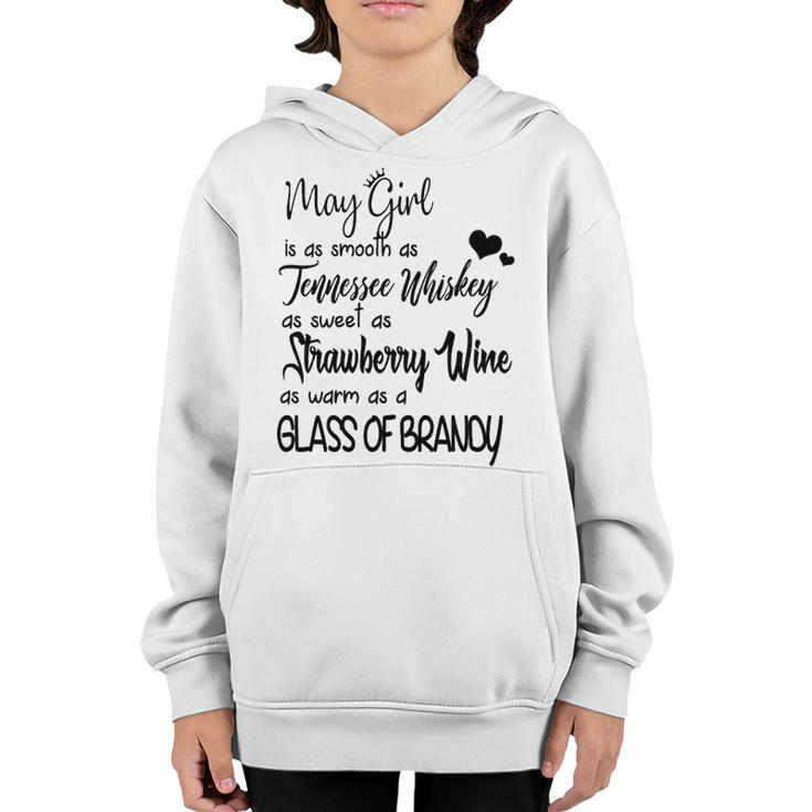 May Girl Is As Sweet As Strawberry Youth Hoodie