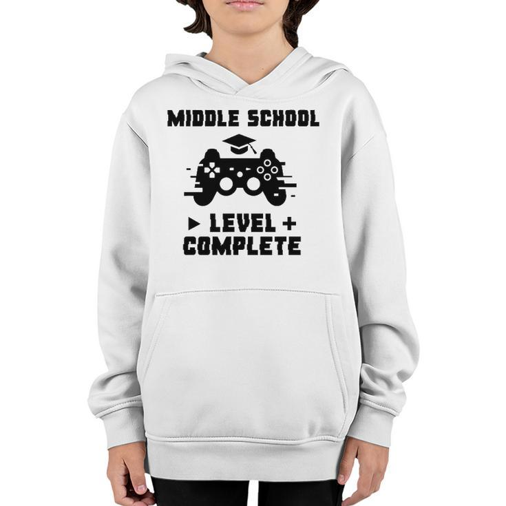 Middle School Level Complete Funny Video Gamer Graduation Youth Hoodie