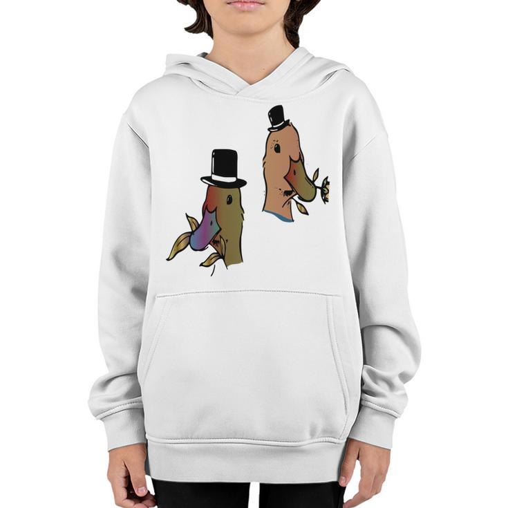 Romantic Duck Classy Ducks Youth Hoodie