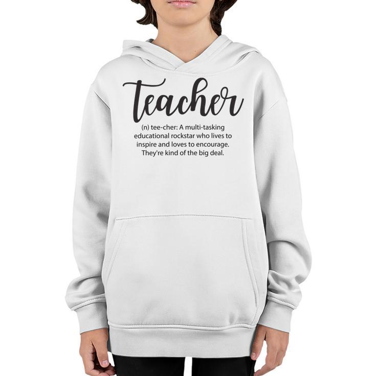 Teacher Definition Back To School Teacher Funny First Day Of School Teacher School Quotes Love Teaching Youth Hoodie