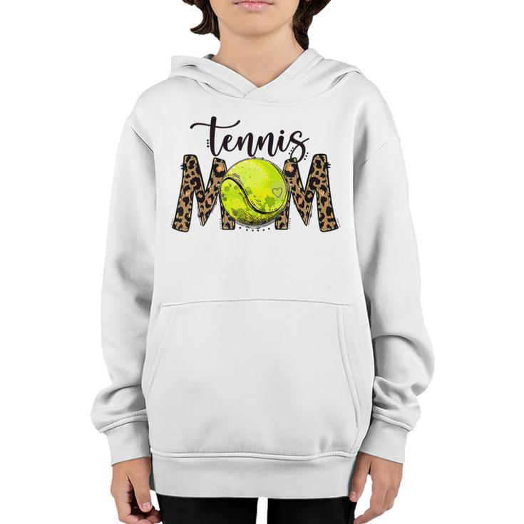 Tennis Mom Leopard Tennis Mom Mothers Day Youth Hoodie