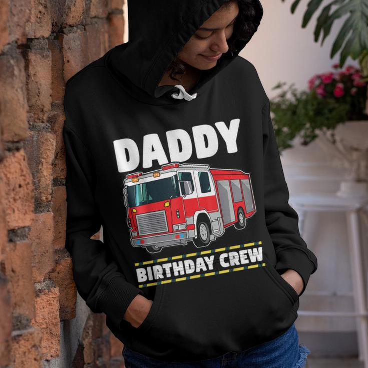 Daddy Birthday Crew Fire Truck Firefighter Dad Papa Youth Hoodie