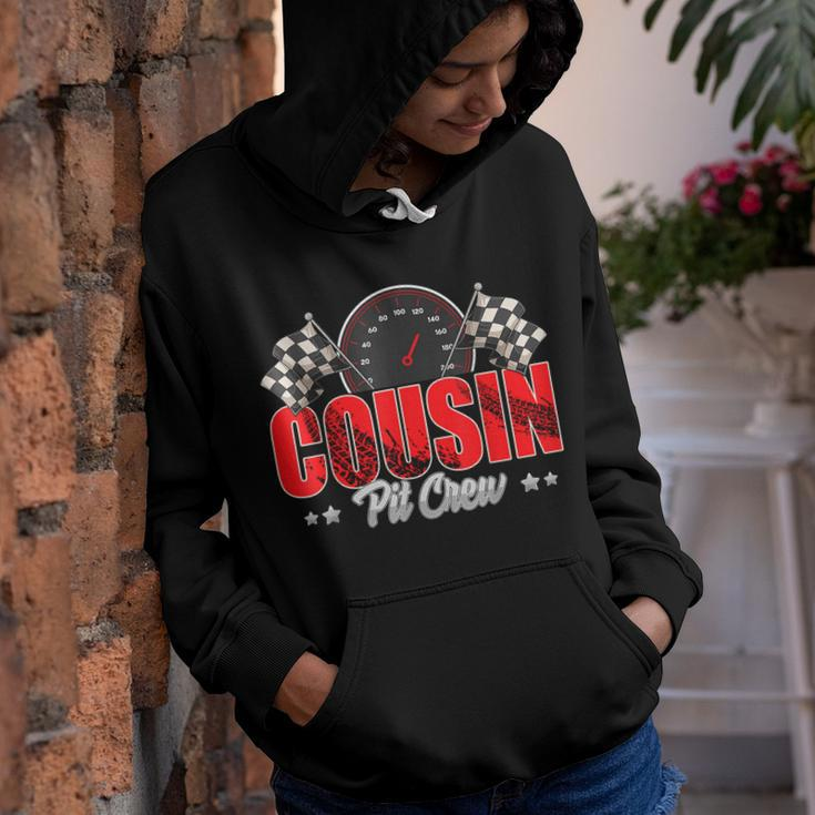 Family Race Car Cousin Pit Crew Birthday Theme Cousin Party Youth Hoodie