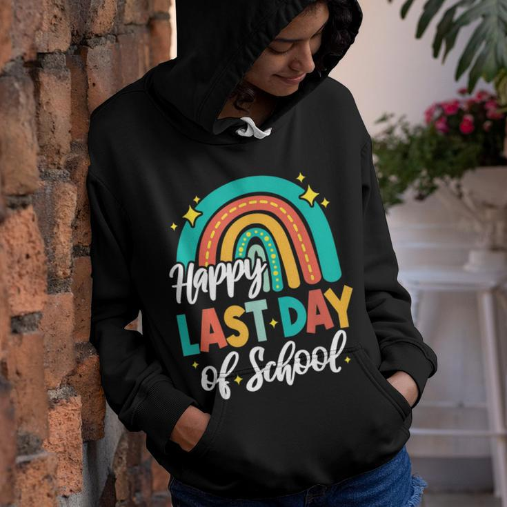 Funny Happy Last Day Of School Perfect Rainbow Gifts Idea Youth Hoodie