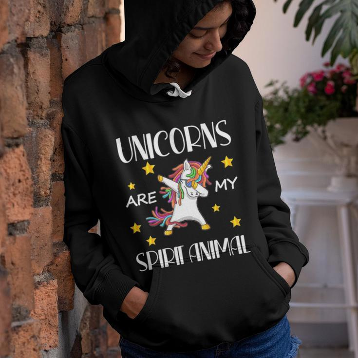 Hilarious Unicorns Are My Spirit Animal Dab Gift For Kids Youth Hoodie
