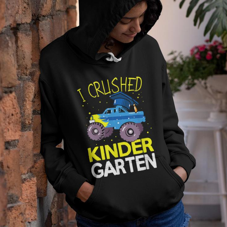 I Crushed Kindergarten Monster Truck Graduation Boys Youth Hoodie