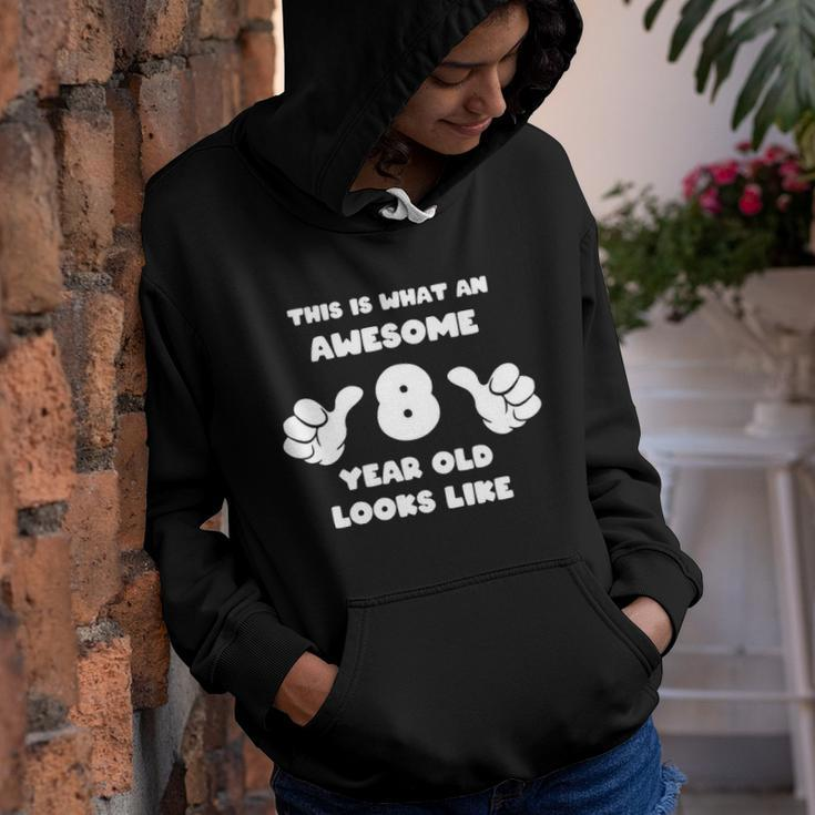 Kids This Is What An Awesome 8 Years Old Looks Like Birthday Youth Youth Hoodie