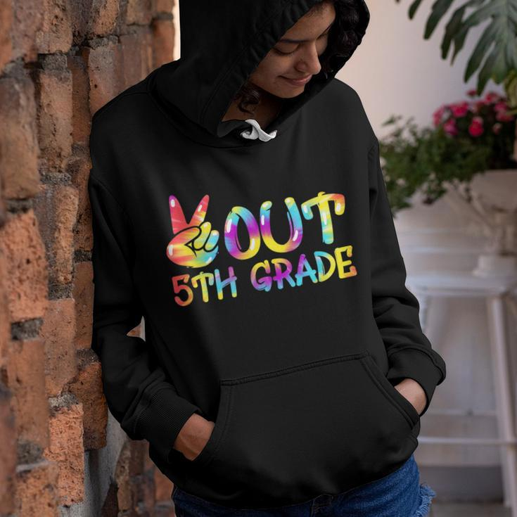 Last Day Of School Peace Out Fifth 5Th Grade Teacher Kids Youth Hoodie