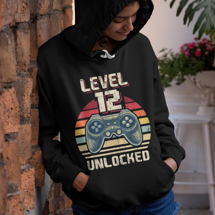 Level 12 Unlocked Video Game 12Th Birthday Gamer Boys V5 Youth Hoodie