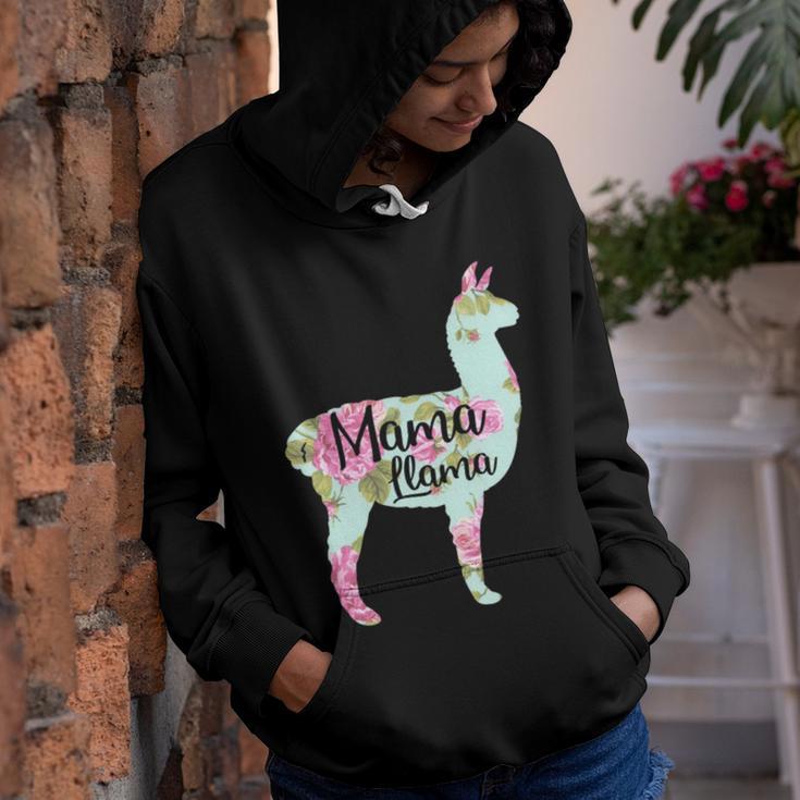 Mama Llama Floral V2 Youth Hoodie