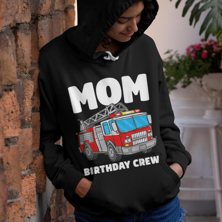 Mom Birthday Crew Fire Truck Firefighter Youth Hoodie