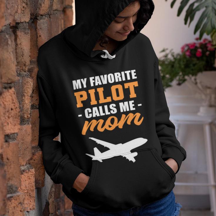 My Favorite Pilot Calls Me Mom - Airplane Son Youth Hoodie