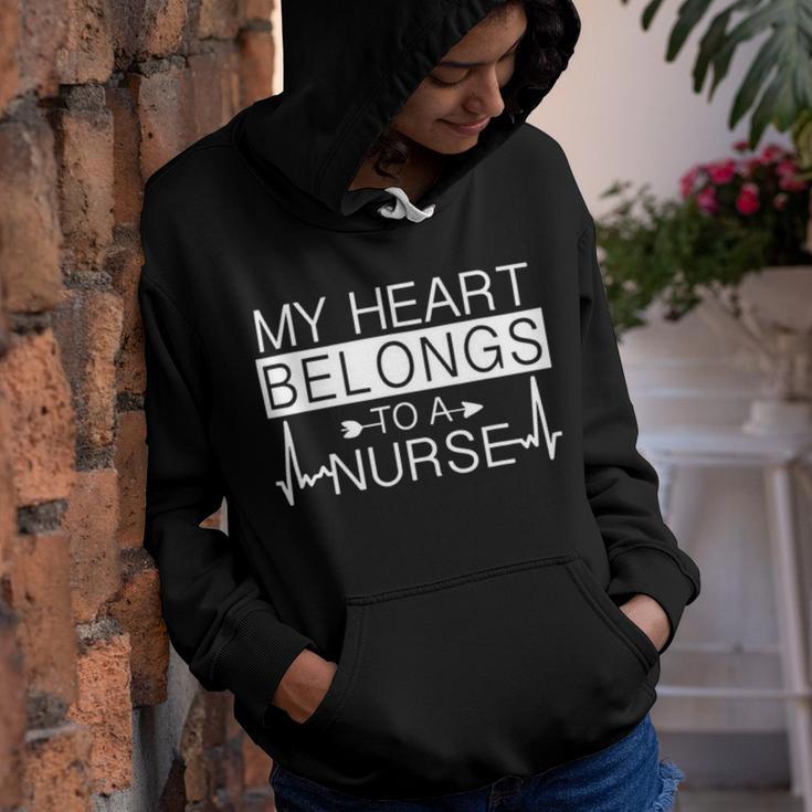 My Heart Belongs To A Nurse I Love My Nurse Valentines Day 253 Trending Shirt Youth Hoodie