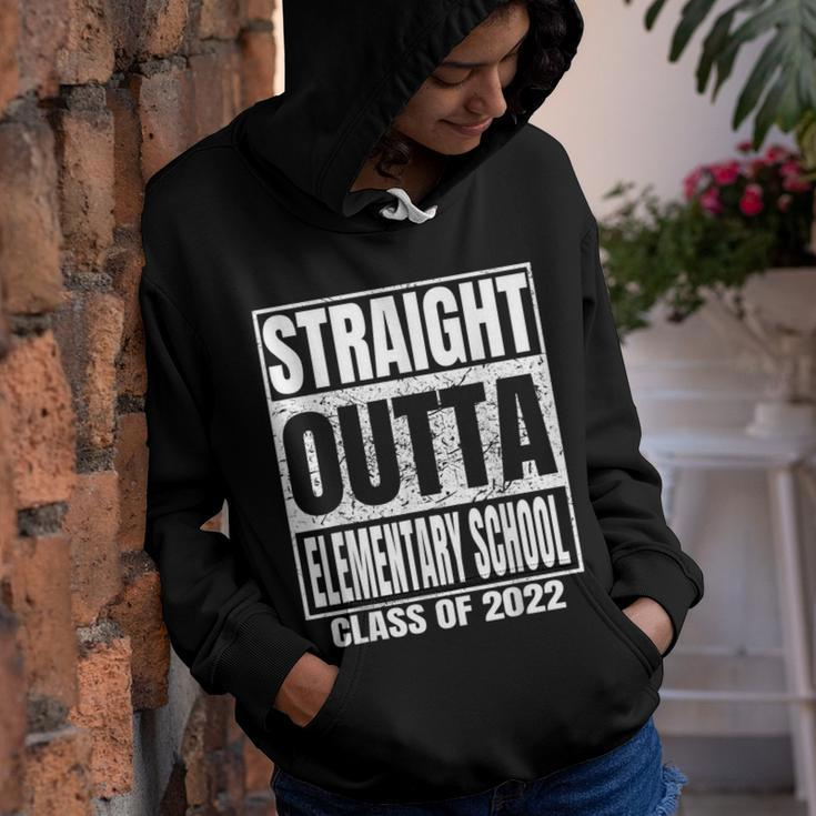 Straight Outta Elementary School Graduation Class 2022 Funny Youth Hoodie