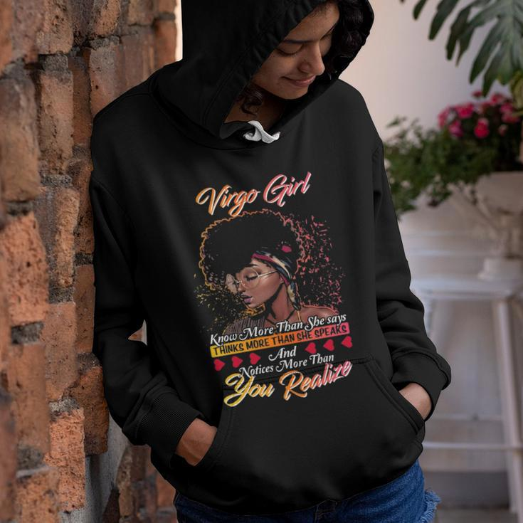 Virgo Girl Birthday Virgo Girl Knows More Than She Says Youth Hoodie