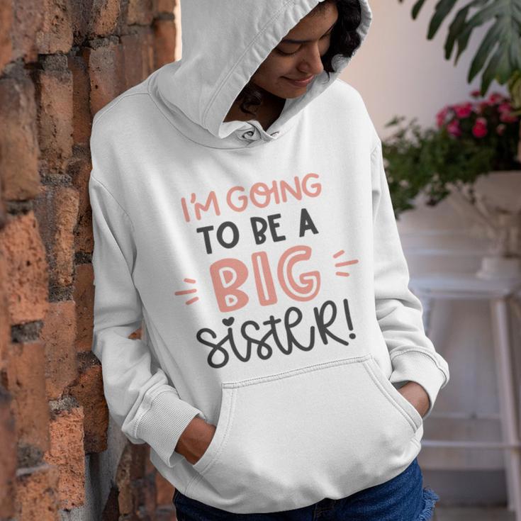 Baby Shower Text Design Im Going To Be A Big Sister Youth Hoodie