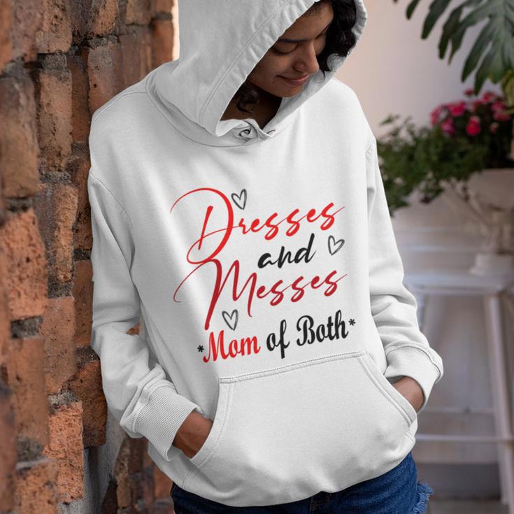 Funny Dresses And Messes Mom Of Both Mother Day Lovely Gift Youth Hoodie