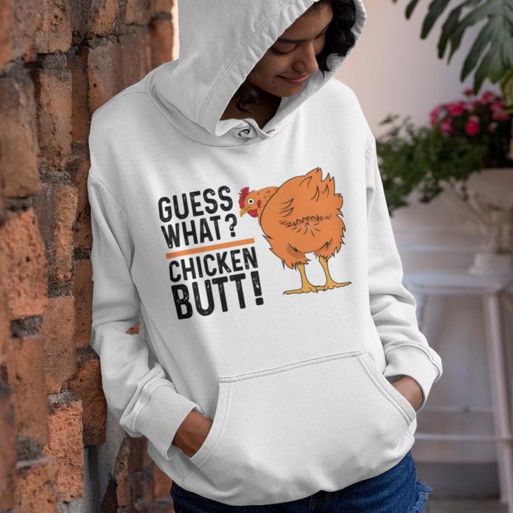 Funny Guess What Chicken Butt Youth Hoodie