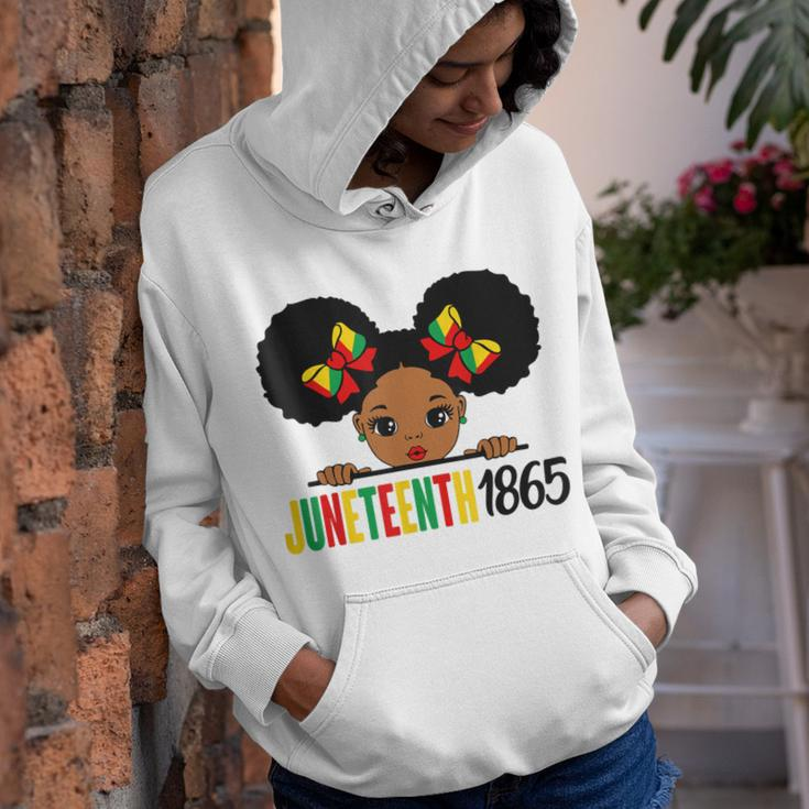 Junenth Celebrating 1865 Cute Black Girls Kids Youth Hoodie