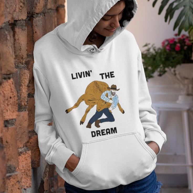 Livin The Dream Rodeo Cowboy Youth Hoodie