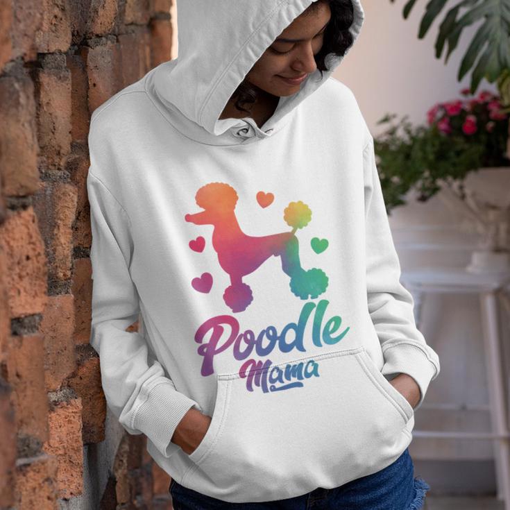 Poodle Mama Colorful Poodle Dog Mom Youth Hoodie