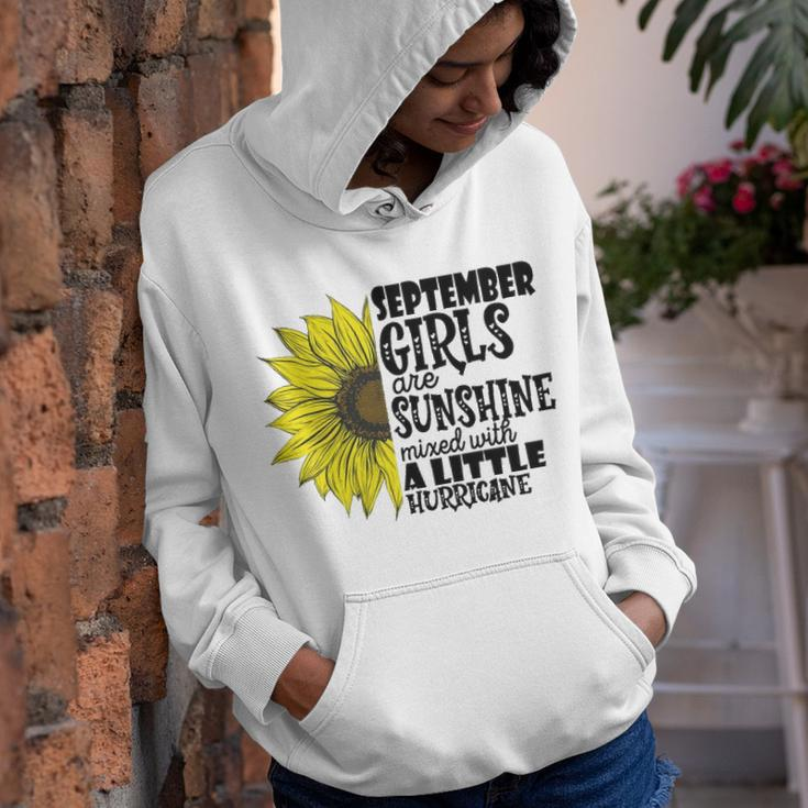 September Girls Are Sunshine Mixed With A Little Hurricane V2 Youth Hoodie