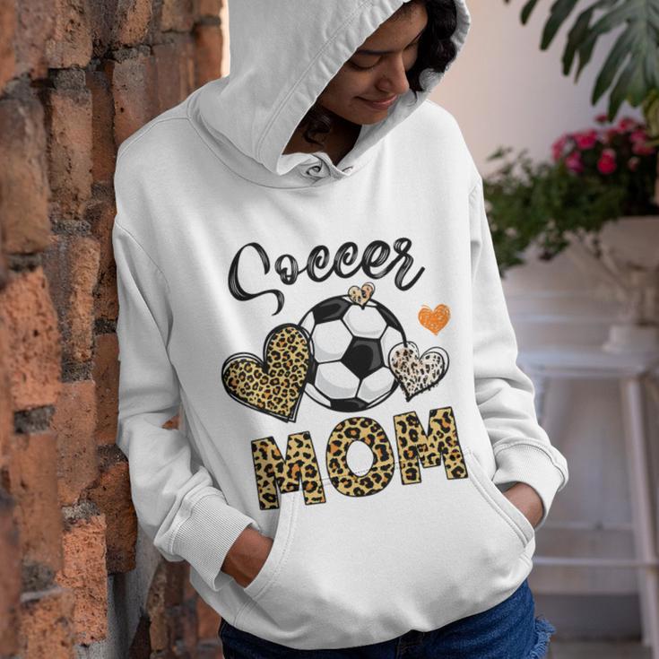 Soccer Mom Game Day Cheer Mom Leopard Mothers Day Youth Hoodie